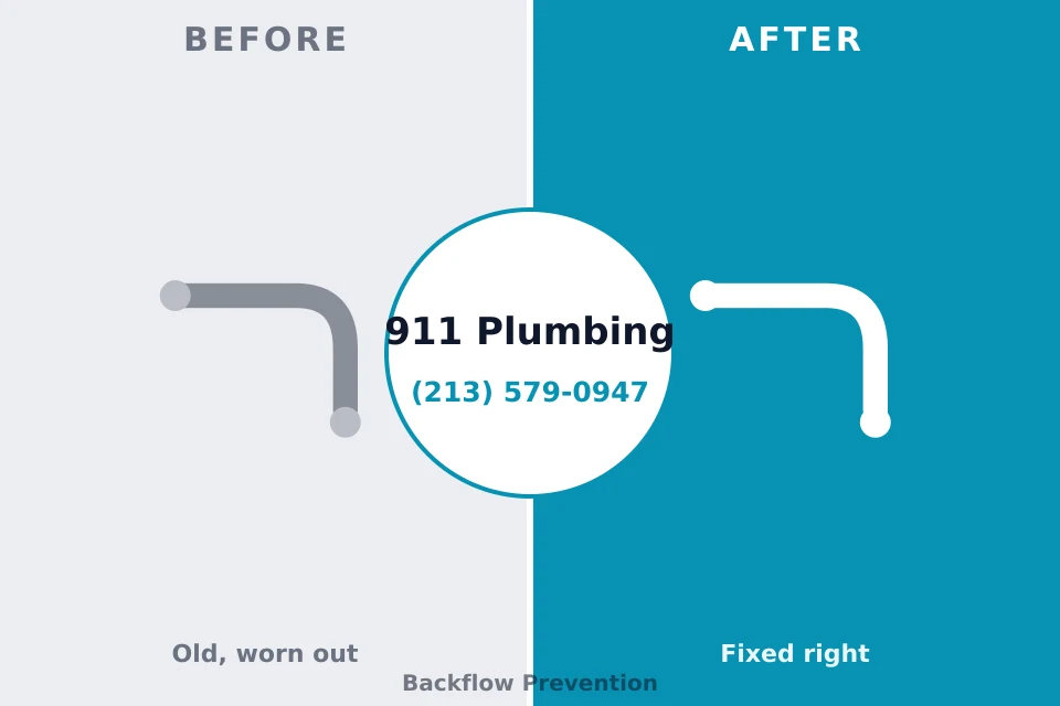 Before and after: plumbing repair Rose Valley, PA